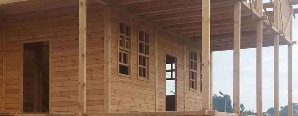 Yellow Pine Wooden House 